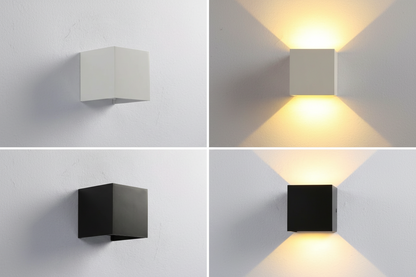 Væglampe med bevægelsessensor genopladelig LED-kubelygte