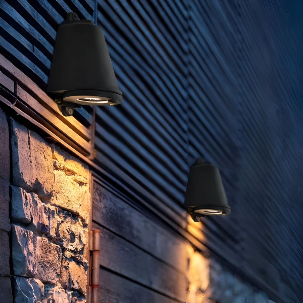 Luz de Parede Exterior Moderna em Metal Lâmpada de Parede Exterior Iluminação Quente