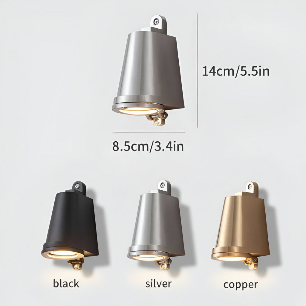 Luz de Parede Exterior Moderna em Metal Lâmpada de Parede Exterior Iluminação Quente