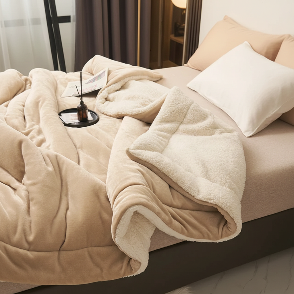 Kaste Tæppe Hygge Flannel Blødt Varmt Seng Sofa Dække