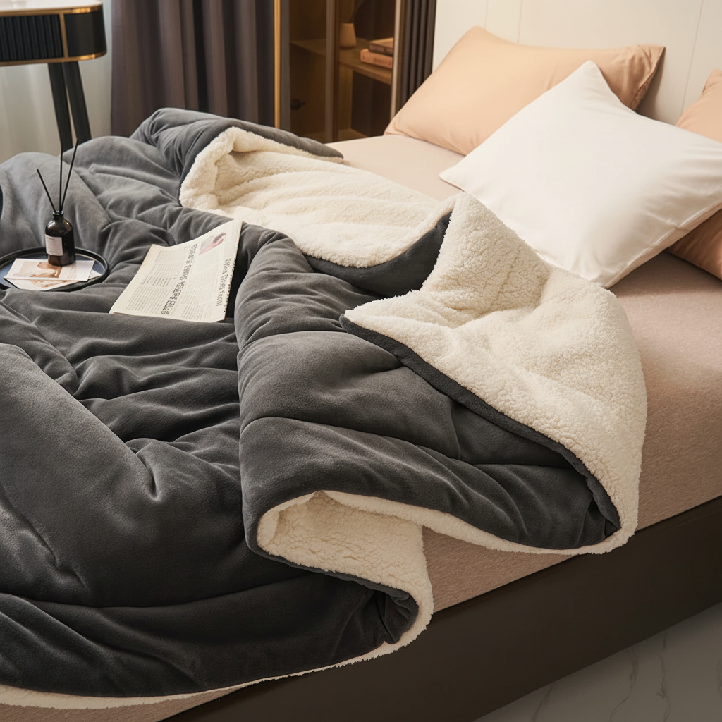 Kaste Tæppe Hygge Flannel Blødt Varmt Seng Sofa Dække