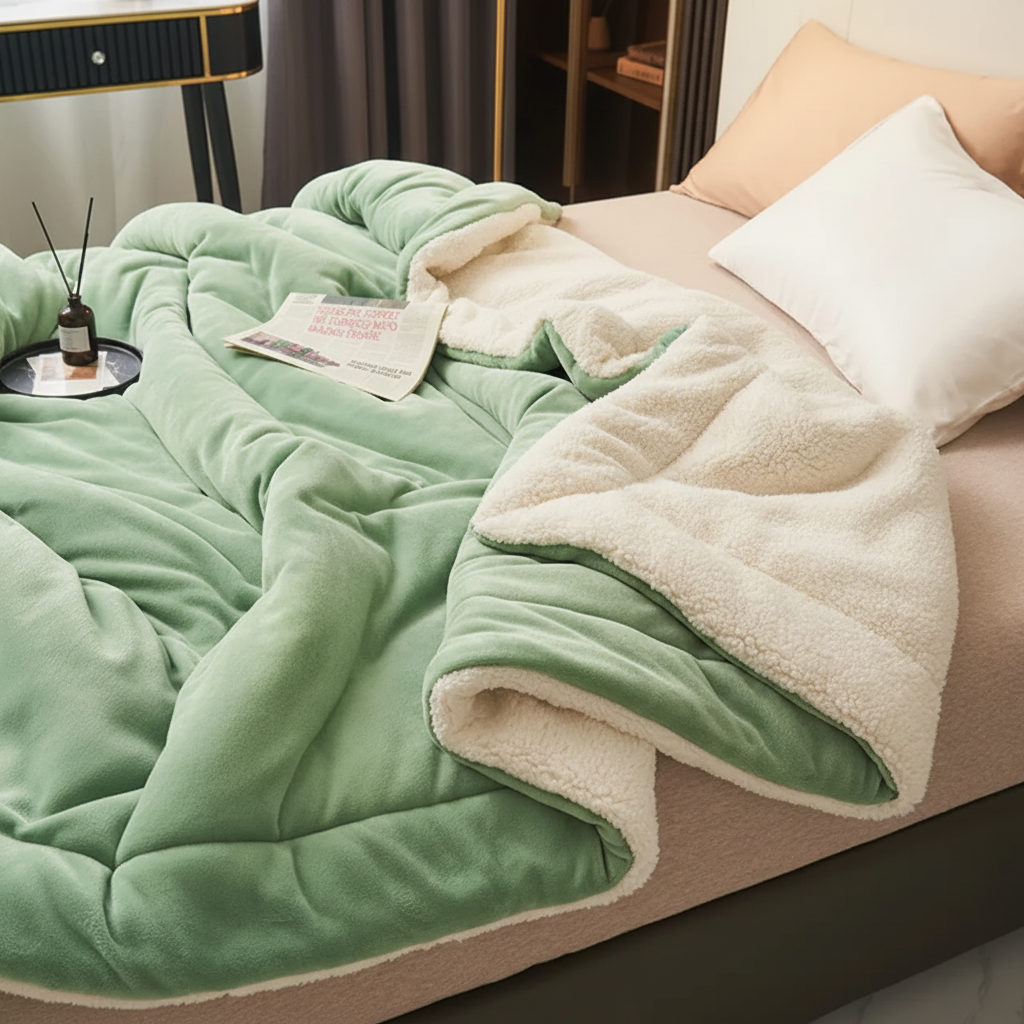 Kaste Tæppe Hygge Flannel Blødt Varmt Seng Sofa Dække
