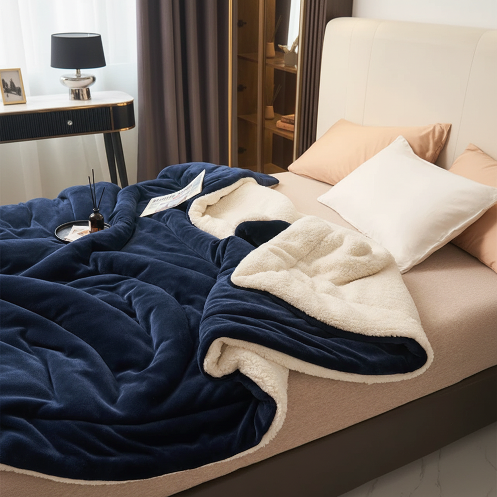 Kaste Tæppe Hygge Flannel Blødt Varmt Seng Sofa Dække