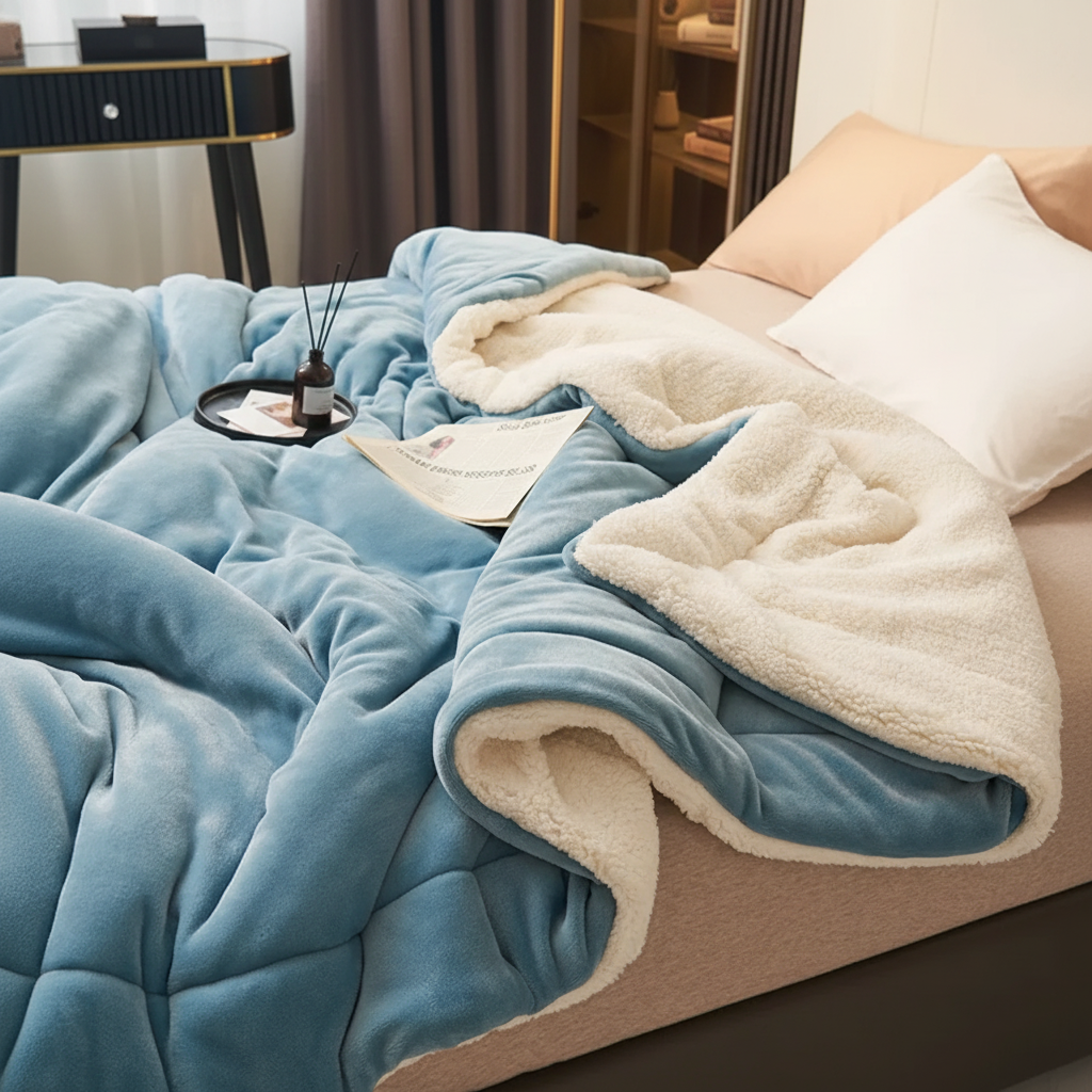 Kaste Tæppe Hygge Flannel Blødt Varmt Seng Sofa Dække