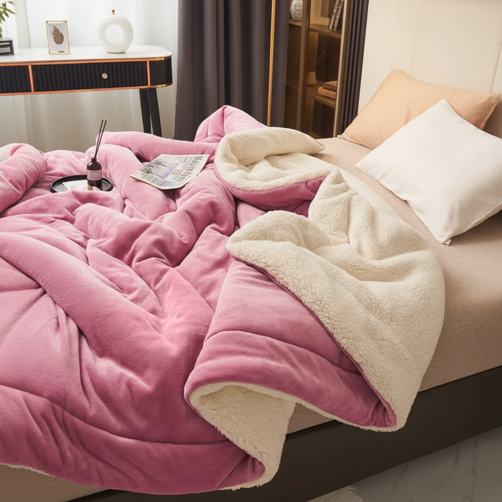 Kaste Tæppe Hygge Flannel Blødt Varmt Seng Sofa Dække
