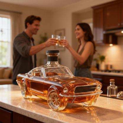 Bottiglia da bar a forma di automobile in vetro per decanter di whisky