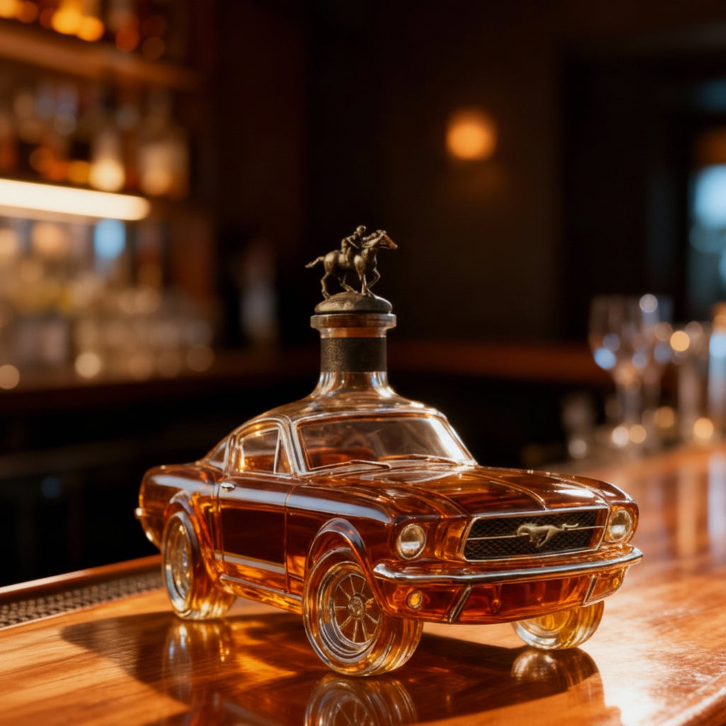 Bottiglia da bar a forma di automobile in vetro per decanter di whisky