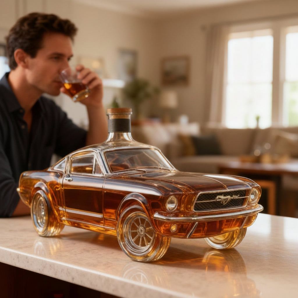 Bottiglia da bar a forma di automobile in vetro per decanter di whisky