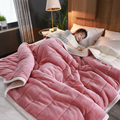 Manta de franela suave y cálida para sofá y cama de invierno