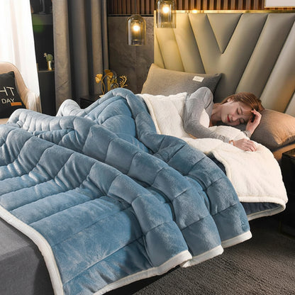 Manta de franela suave y cálida para sofá y cama de invierno