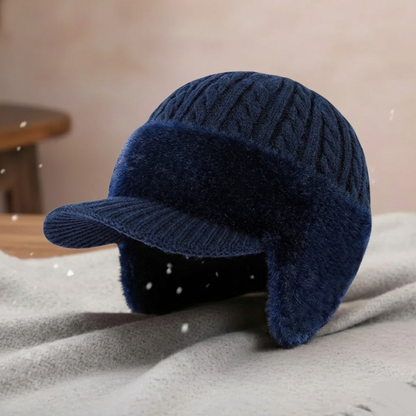 Căciulă de iarnă cu urechi din tricot pentru vreme rece