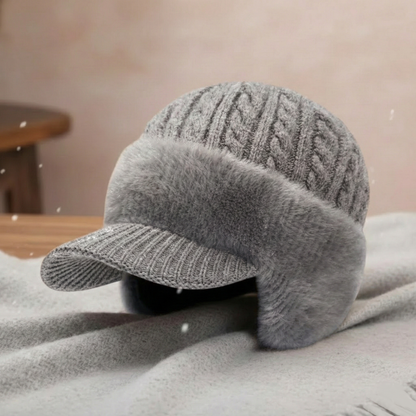 Căciulă de iarnă cu urechi din tricot pentru vreme rece