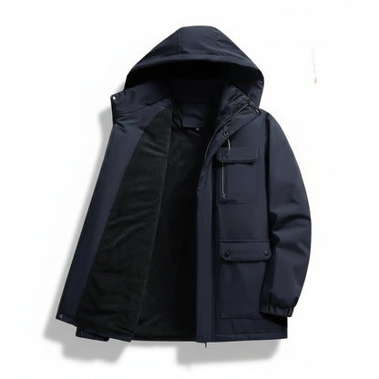 Chaqueta de invierno para hombre ajustada impermeable acolchada con plumón