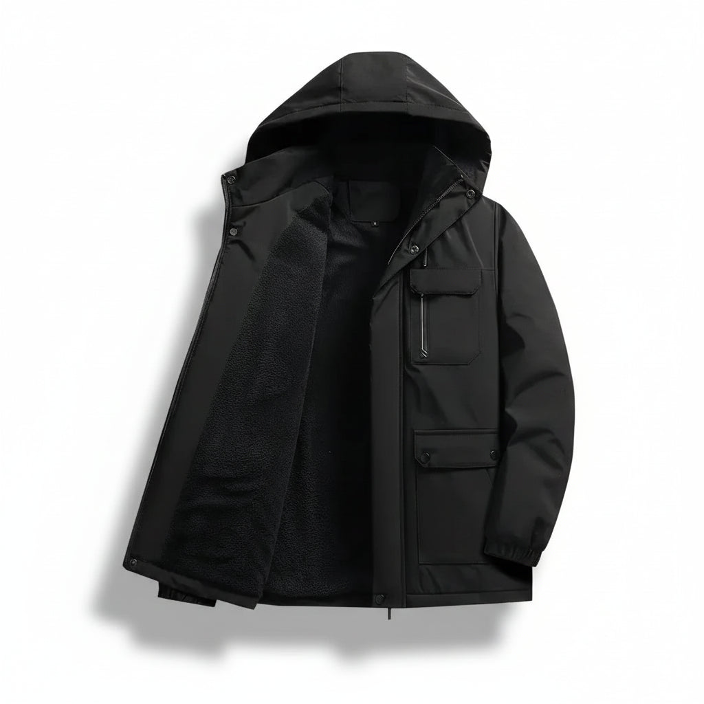 Chaqueta de invierno para hombre ajustada impermeable acolchada con plumón