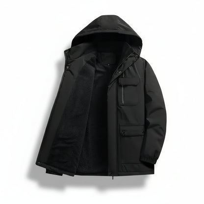 Chaqueta de invierno para hombre ajustada impermeable acolchada con plumón