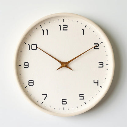 Wall Clock Minimalist Wooden Silent Quartz Home Display