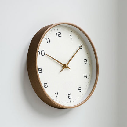 Wall Clock Minimalist Wooden Silent Quartz Home Display