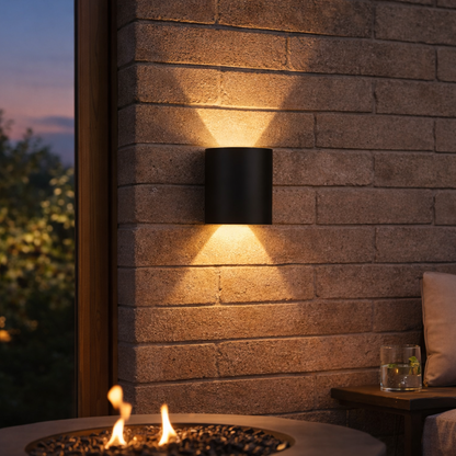 Luz de Parede Moderna LED Direcionada para Cima e para Baixo Interior Exterior
