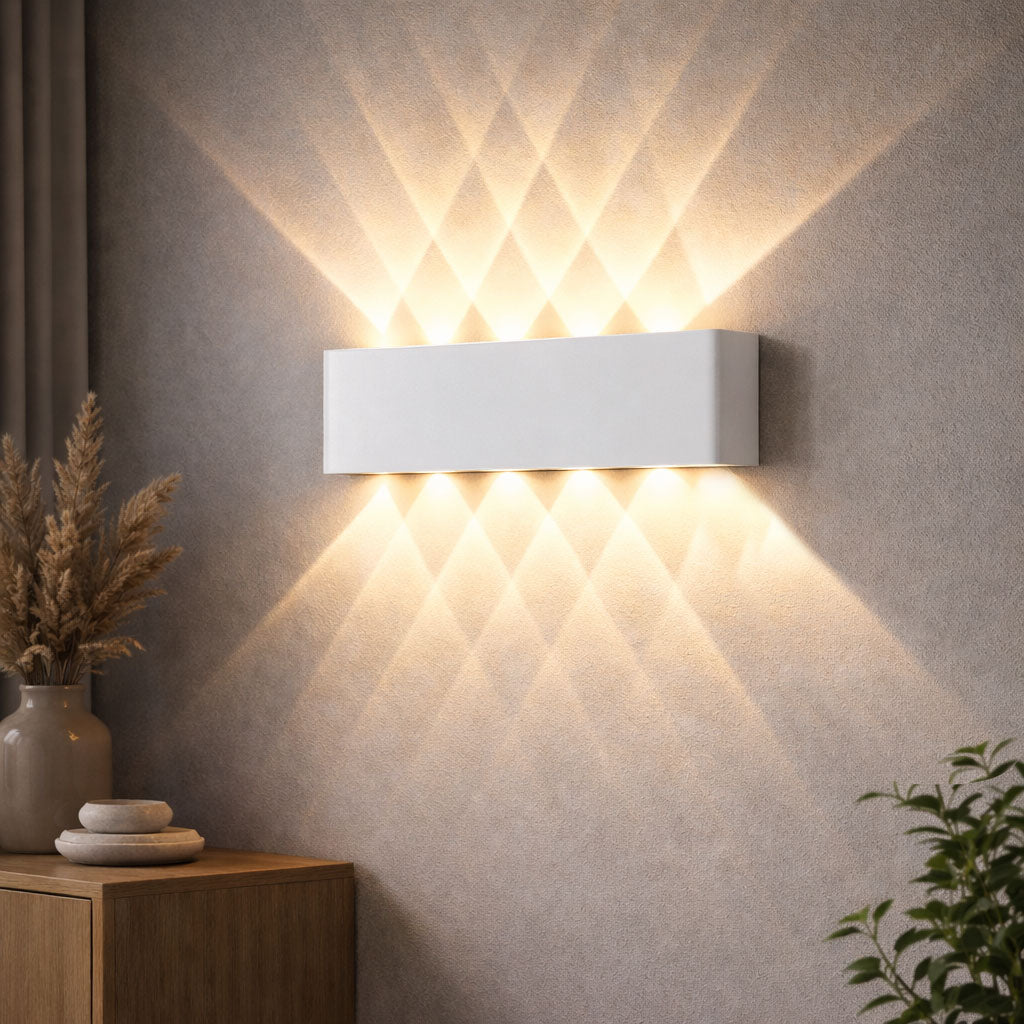 Luz de Parede Moderna LED Direcionada para Cima e para Baixo Interior Exterior