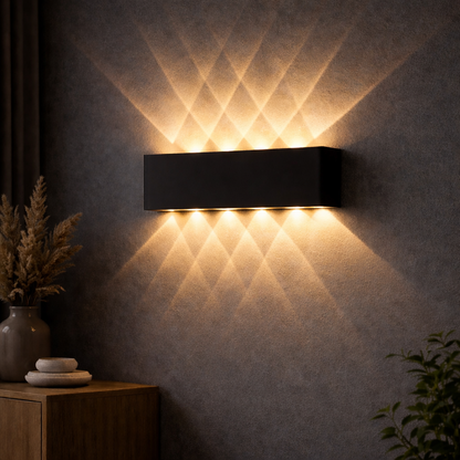 Luz de Parede Moderna LED Direcionada para Cima e para Baixo Interior Exterior