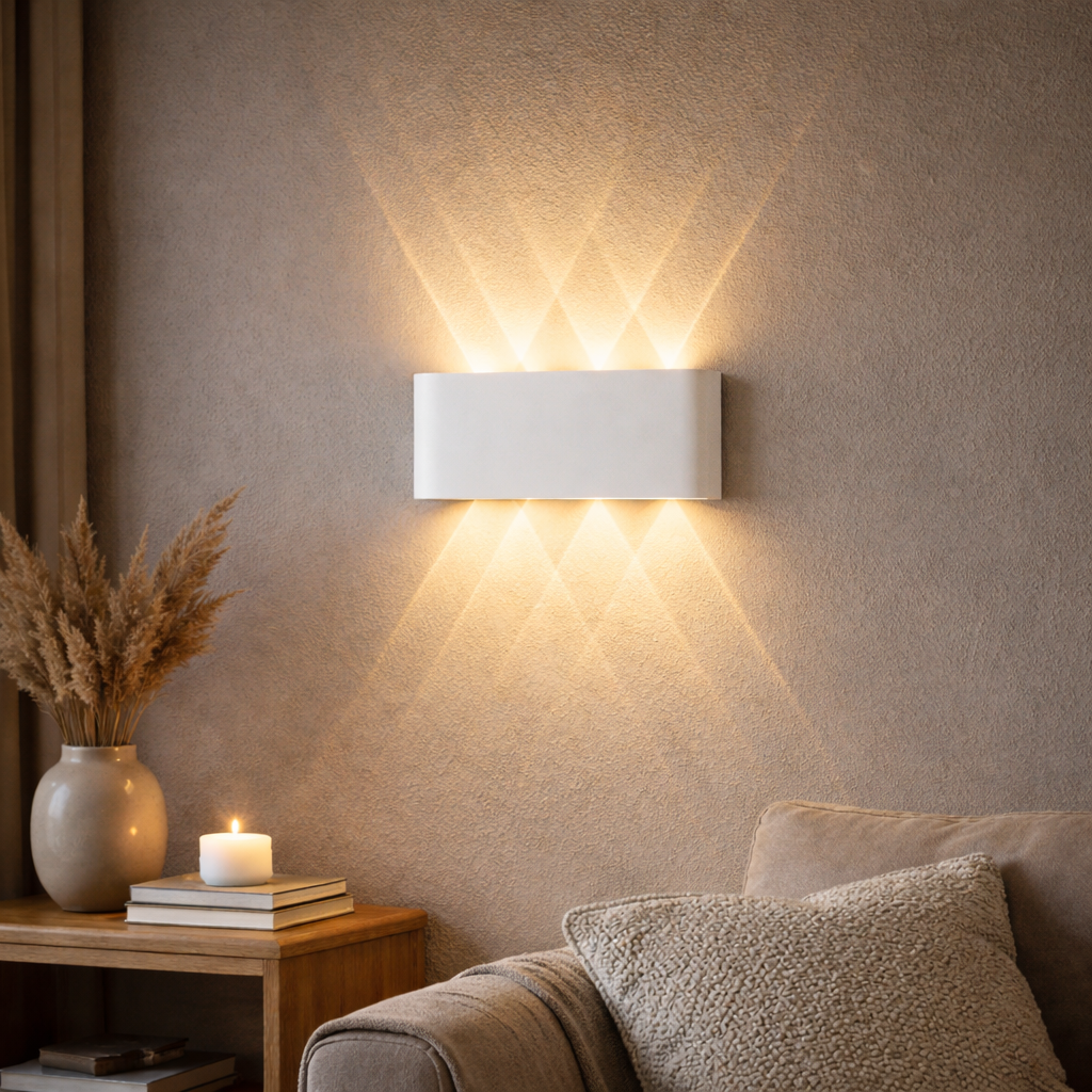 Luz de Parede Moderna LED Direcionada para Cima e para Baixo Interior Exterior