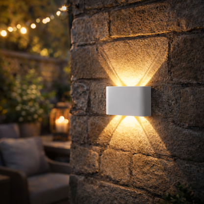 Luz de Parede Moderna LED Direcionada para Cima e para Baixo Interior Exterior