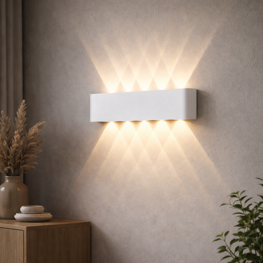Luz de Parede Moderna LED Direcionada para Cima e para Baixo Interior Exterior