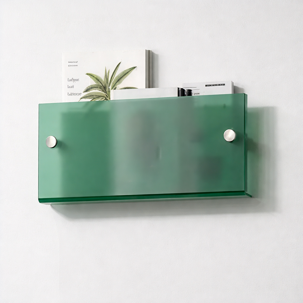 Floating Magazine Rack Wall Shelf Acrylic Floating Magazine Display Storage Organizer ...