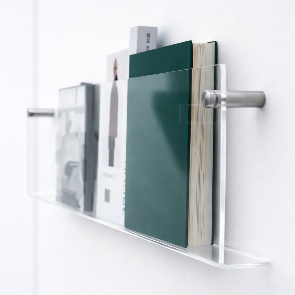 Wandregal Acryl Schwebende Magazinaufbewahrung Organizer