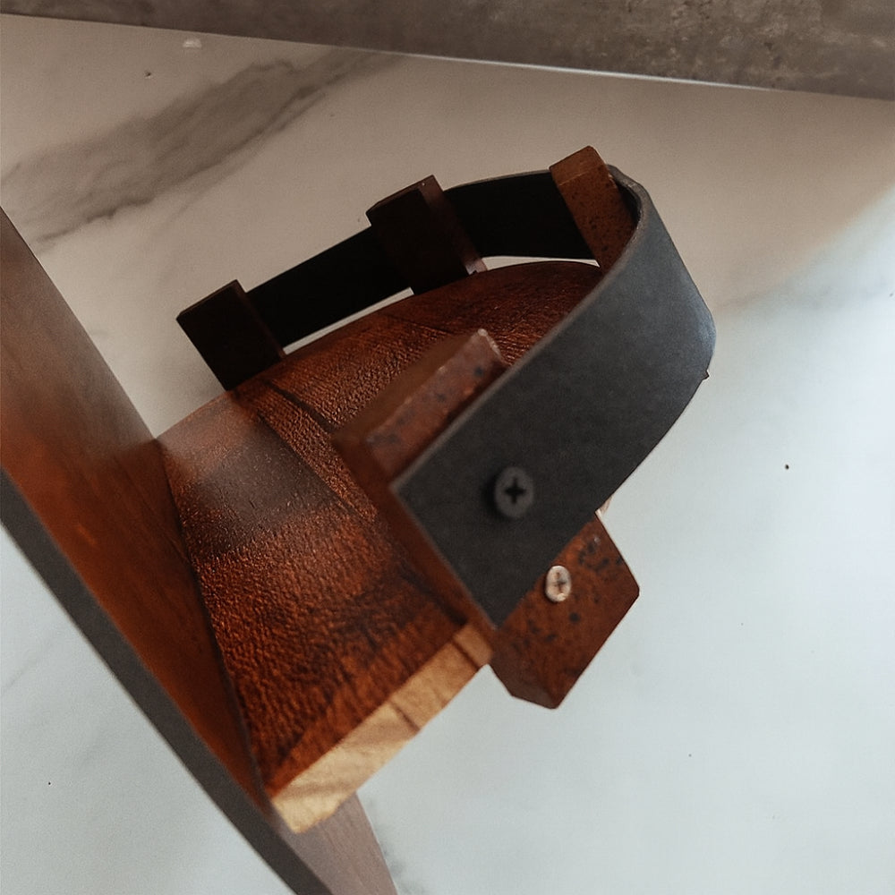 Estante de Pared Barril de Madera Redondo para Exhibición