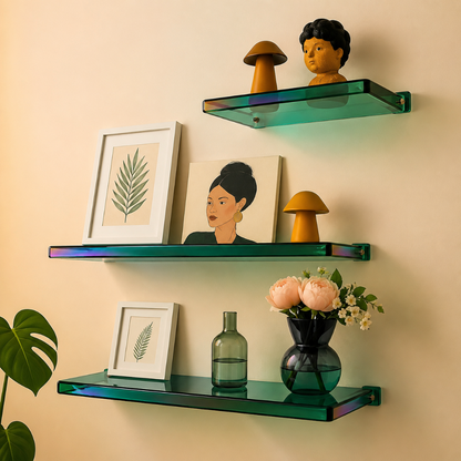 Wall Shelf Floating Acrylic Minimalist Display Storage Shelf