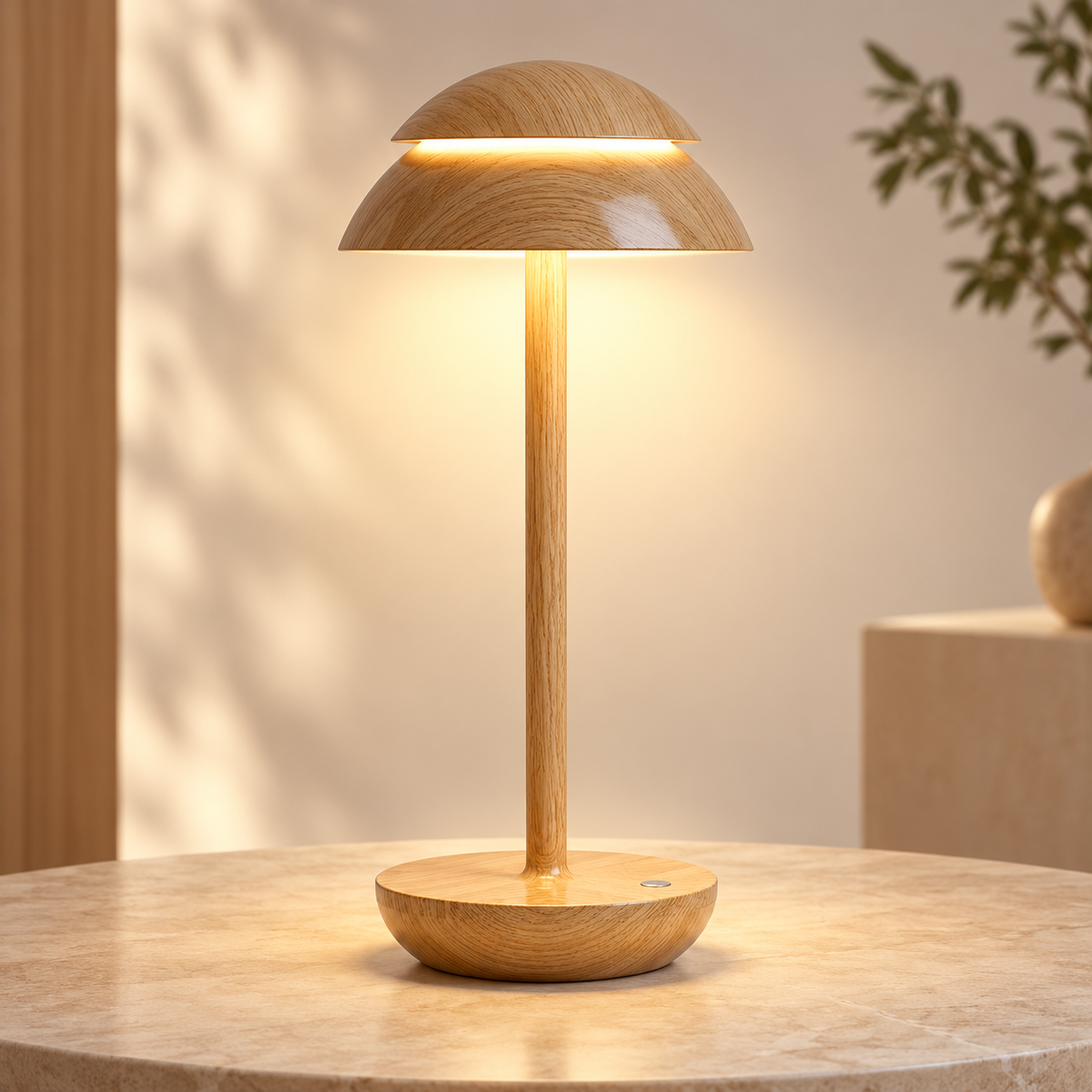 Varm genopladelig bordlampe med moderne design