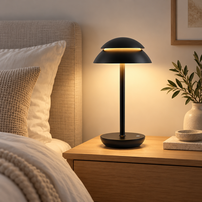Varm genopladelig bordlampe med moderne design