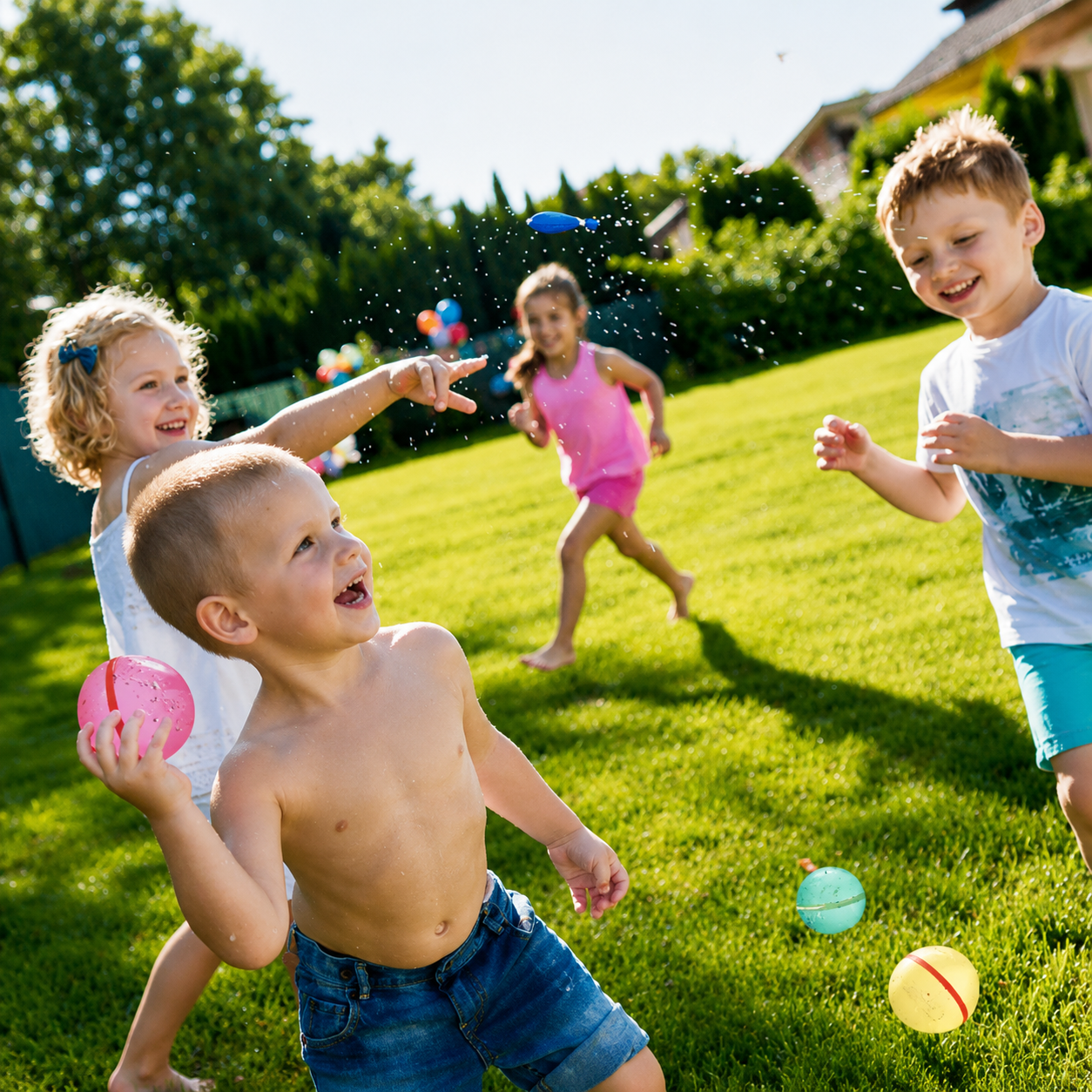 Set di giochi da lancio con palla d'acqua riutilizzabile per esterni