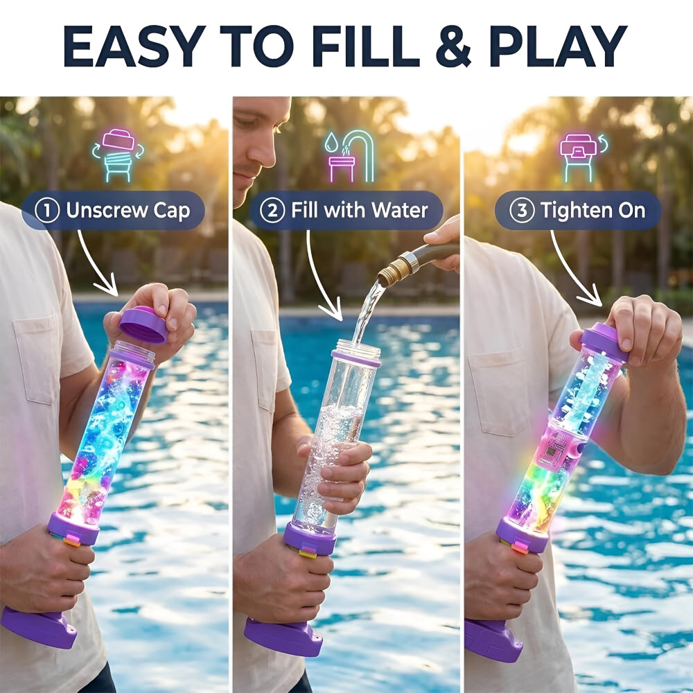Wasserpistole LED Wasserblaster Sommer-Spielzeug für draußen