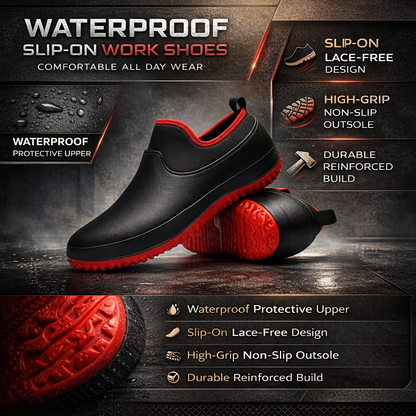 Waterproof Slip On Work Shoes Comfortable All Day Wear