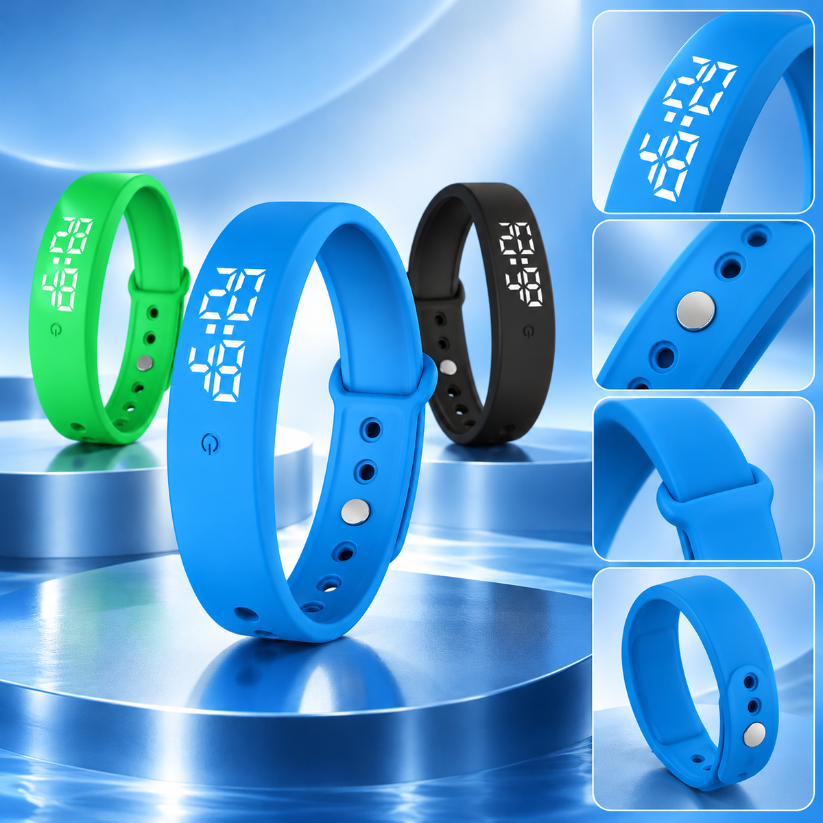 Wasserdichte Sportuhr, Aktivitätstracker, digitale Fitnessuhr