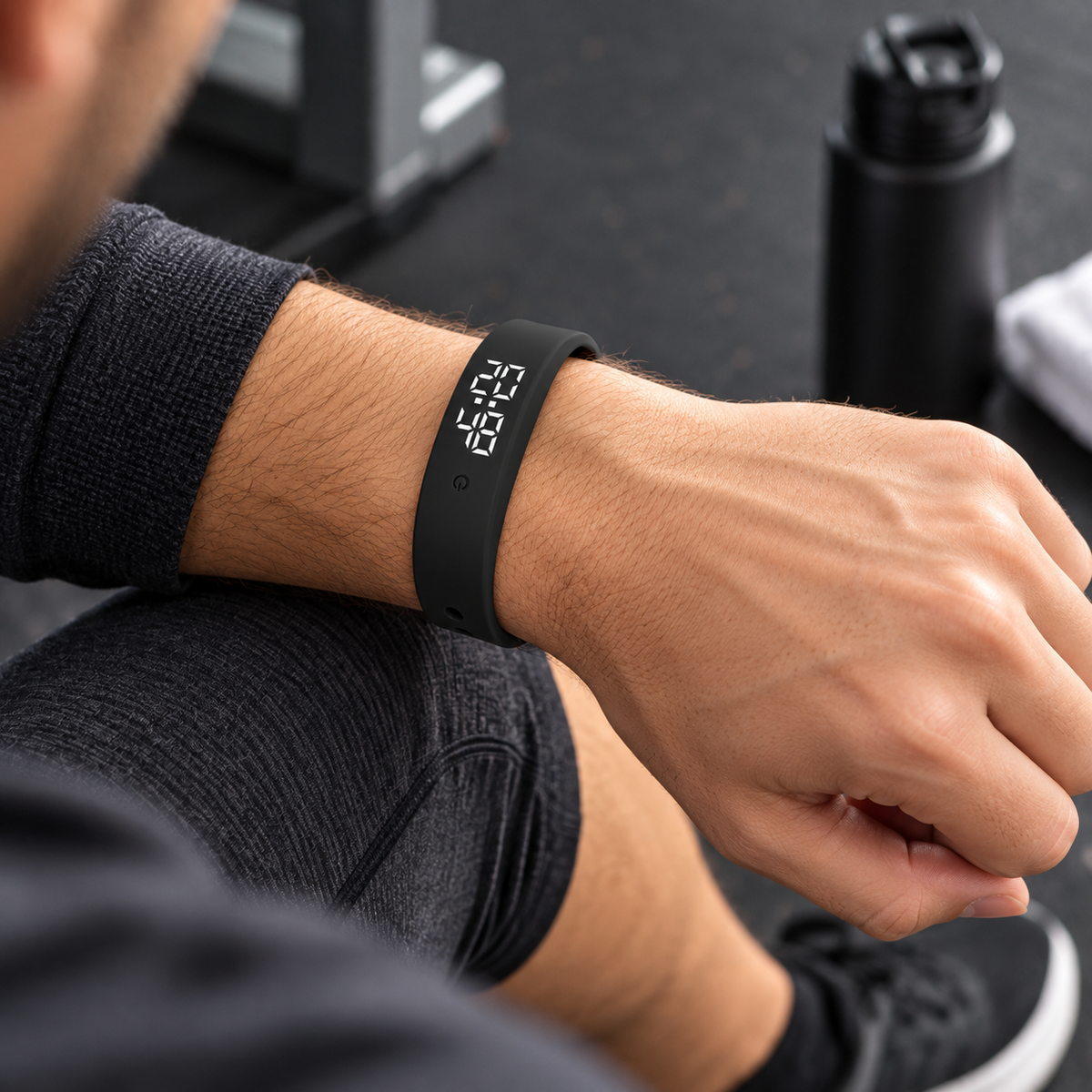 Wasserdichte Sportuhr, Aktivitätstracker, digitale Fitnessuhr