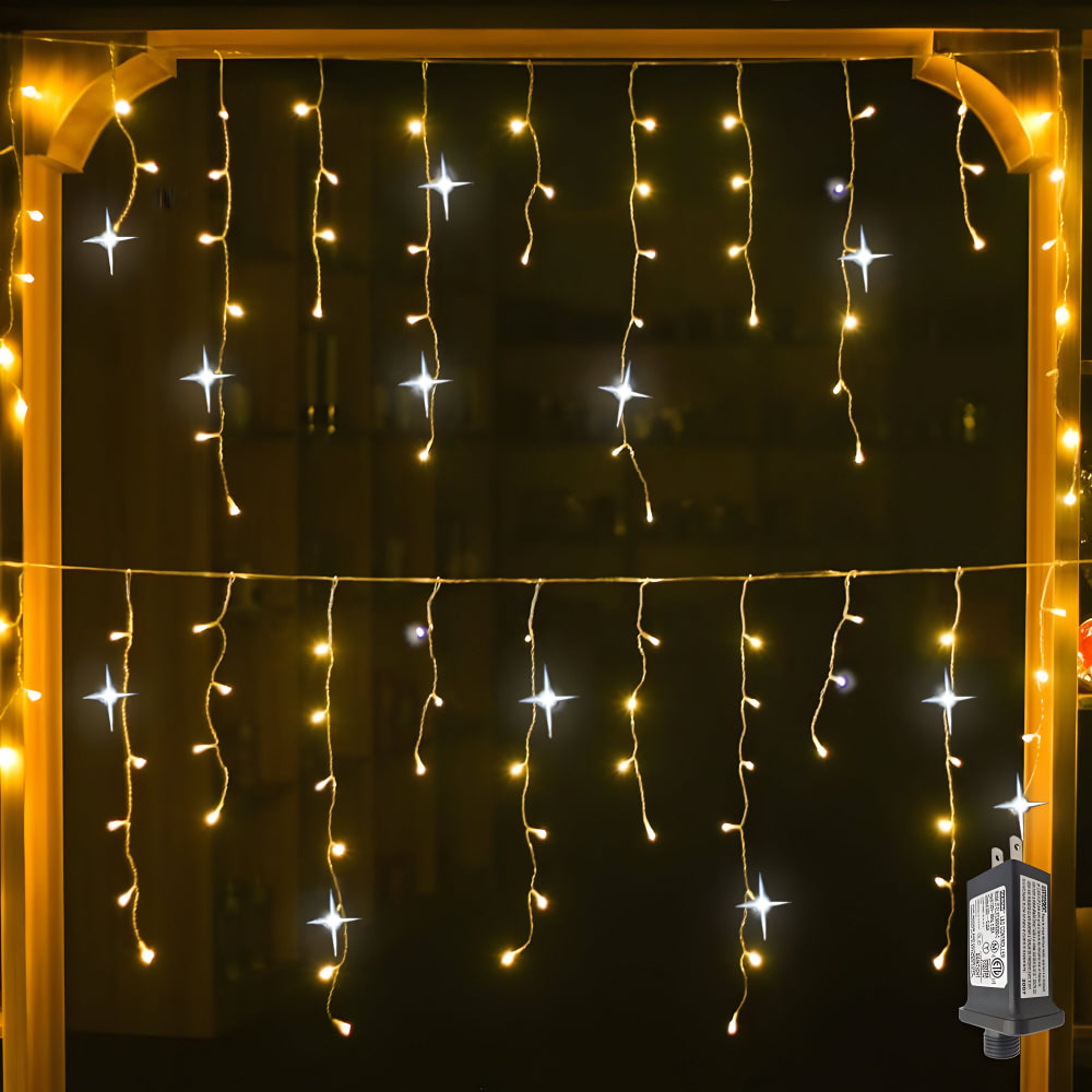 Waterproof LED Light Curtain Outdoor Warm White Decorative Lighting 3