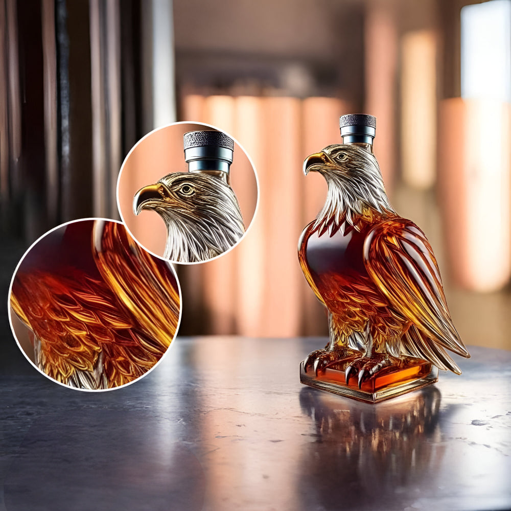 Decanter per Whisky Bottiglia di Vetro Aquila Espositore Decorativo per Bar