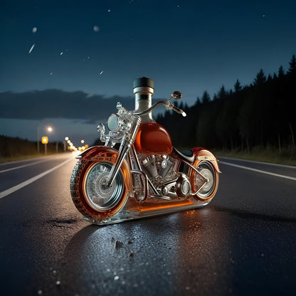 Whiskey Decanter Motorcycle Glass Bottle Bar Display
