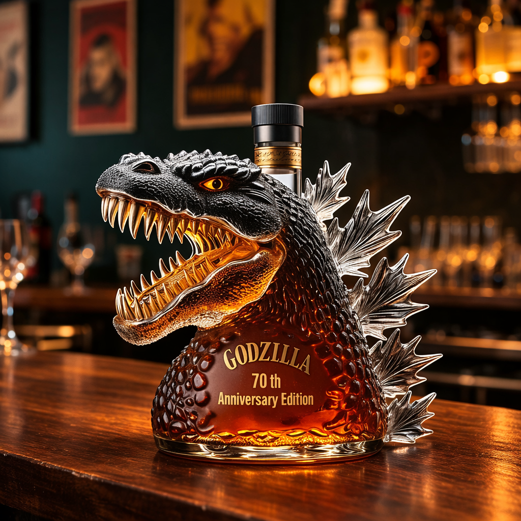 Decanter per Whisky Bottiglia di Vetro Mostro Espositore Decorativo per Bar