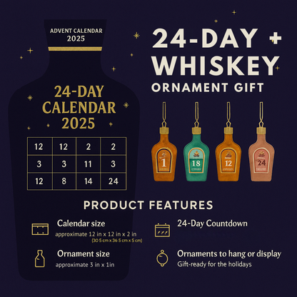 Whiskey Advent Calendar 2025 Decorative Countdown Gift for Adults 1