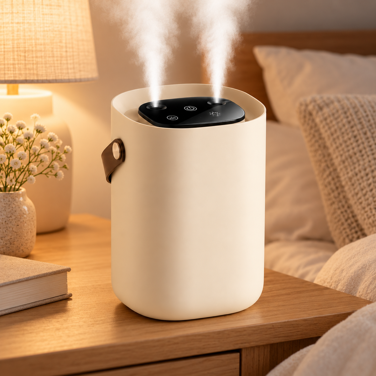 Umidificator pentru bebeluși, silențios, portabil și compact, pentru camera copilului