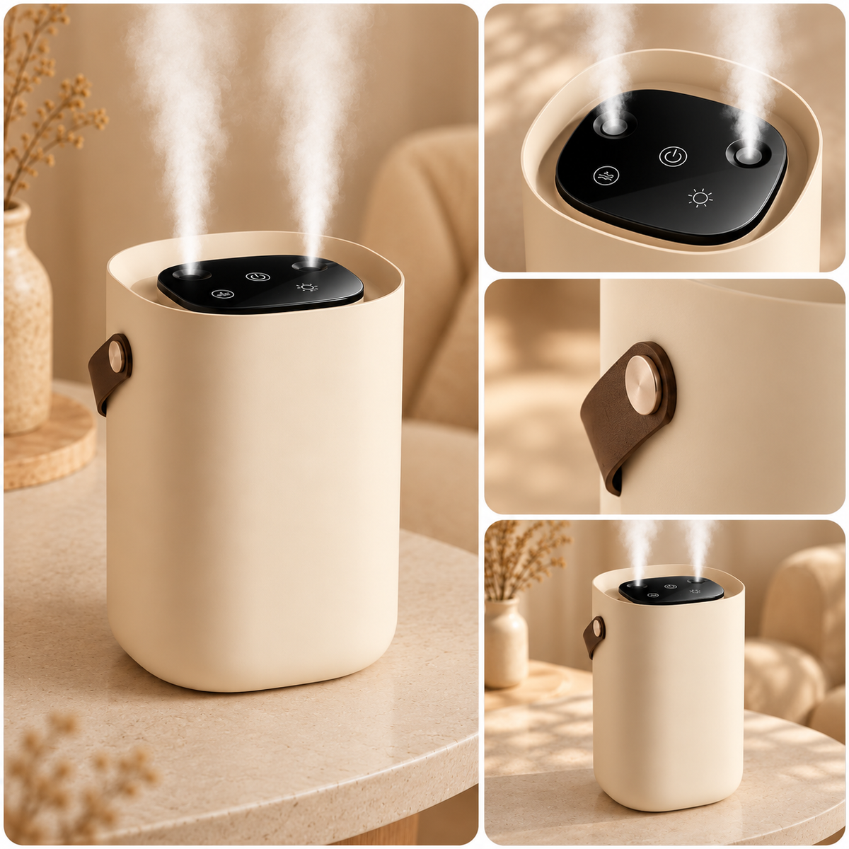 Umidificator pentru bebeluși, silențios, portabil și compact, pentru camera copilului