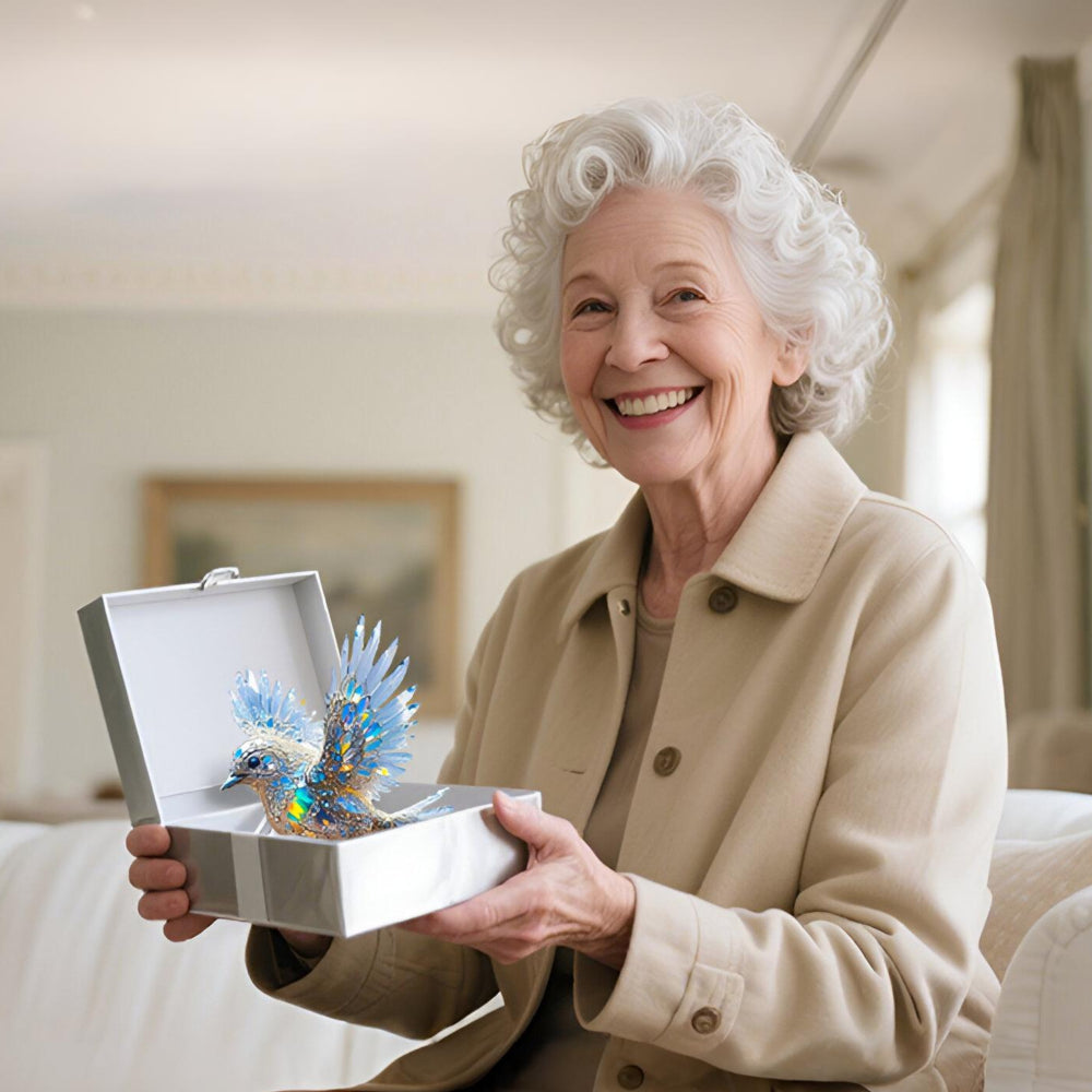 Window Suncatcher Stained Glass Bluebird Acrylic Hanging Decor