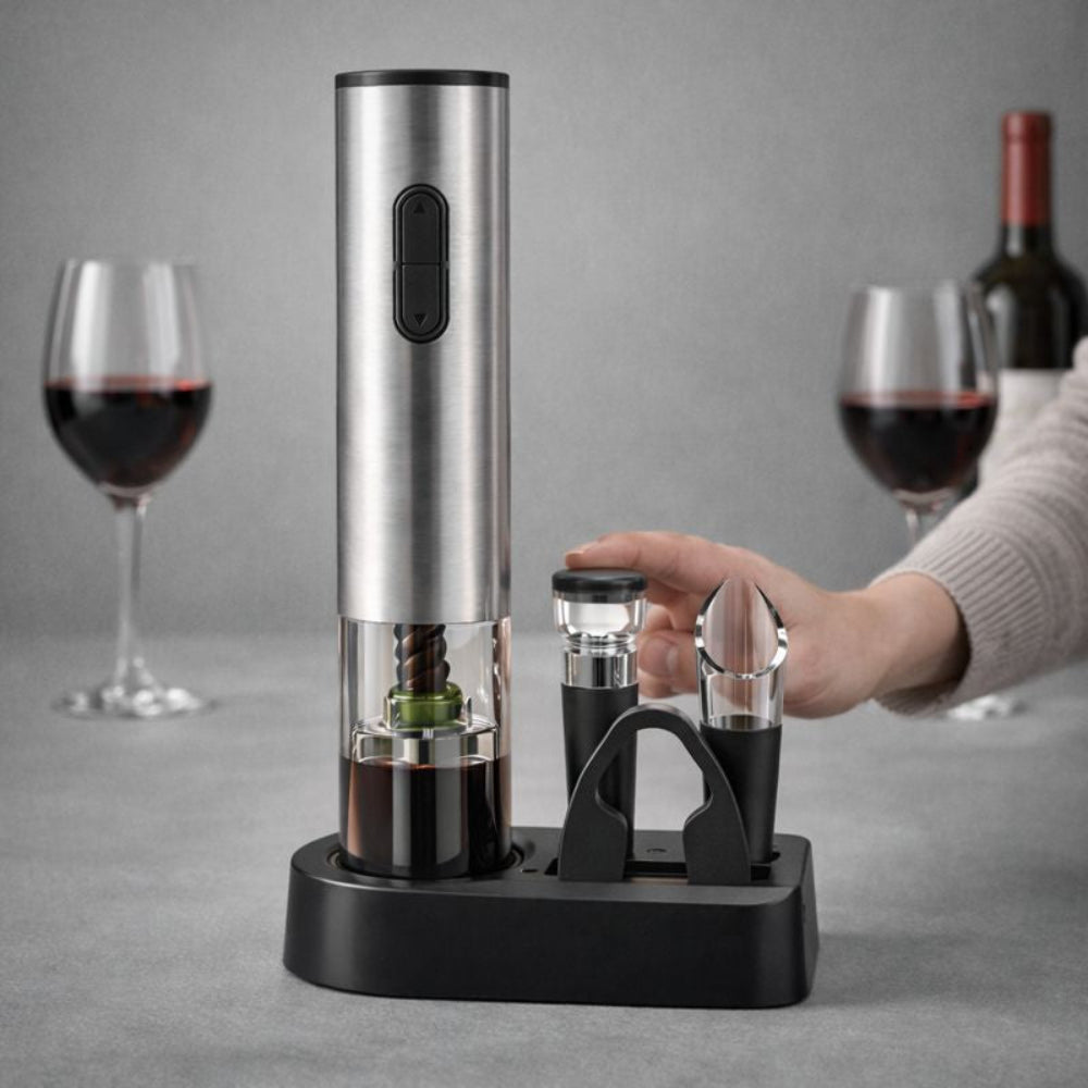 Wine Opener Electric Rechargeable Stainless Steel Wine Tool Set