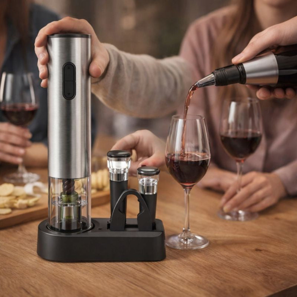 Wine Opener Electric Rechargeable Stainless Steel Wine Tool Set