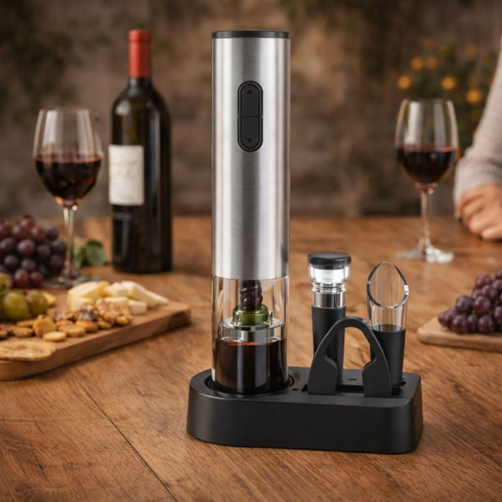 Wine Opener Electric Rechargeable Stainless Steel Wine Tool Set