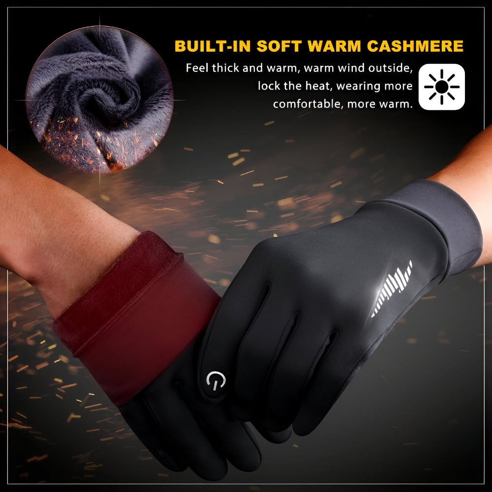 Luvas de Inverno Térmicas para Ecrã Tátil Antiderrapantes para Desporto ao Ar Livre